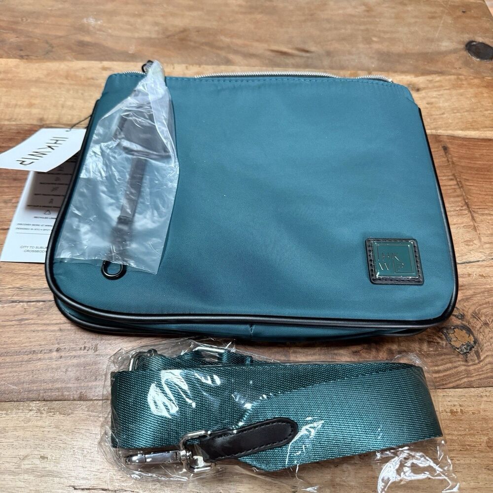 IHKWIP Crossbody RFID City to Suburbs Autumn Teal Water Repellent Phone Pocket